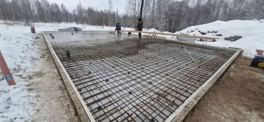 Зимнее армирование, крупный план